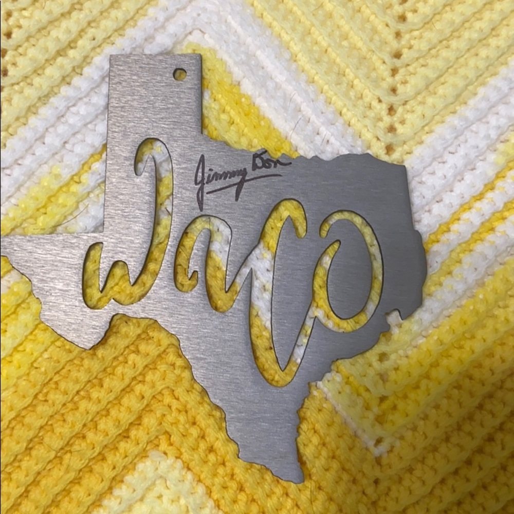 Signed Waco,Texas Metal Magnolia Sign
